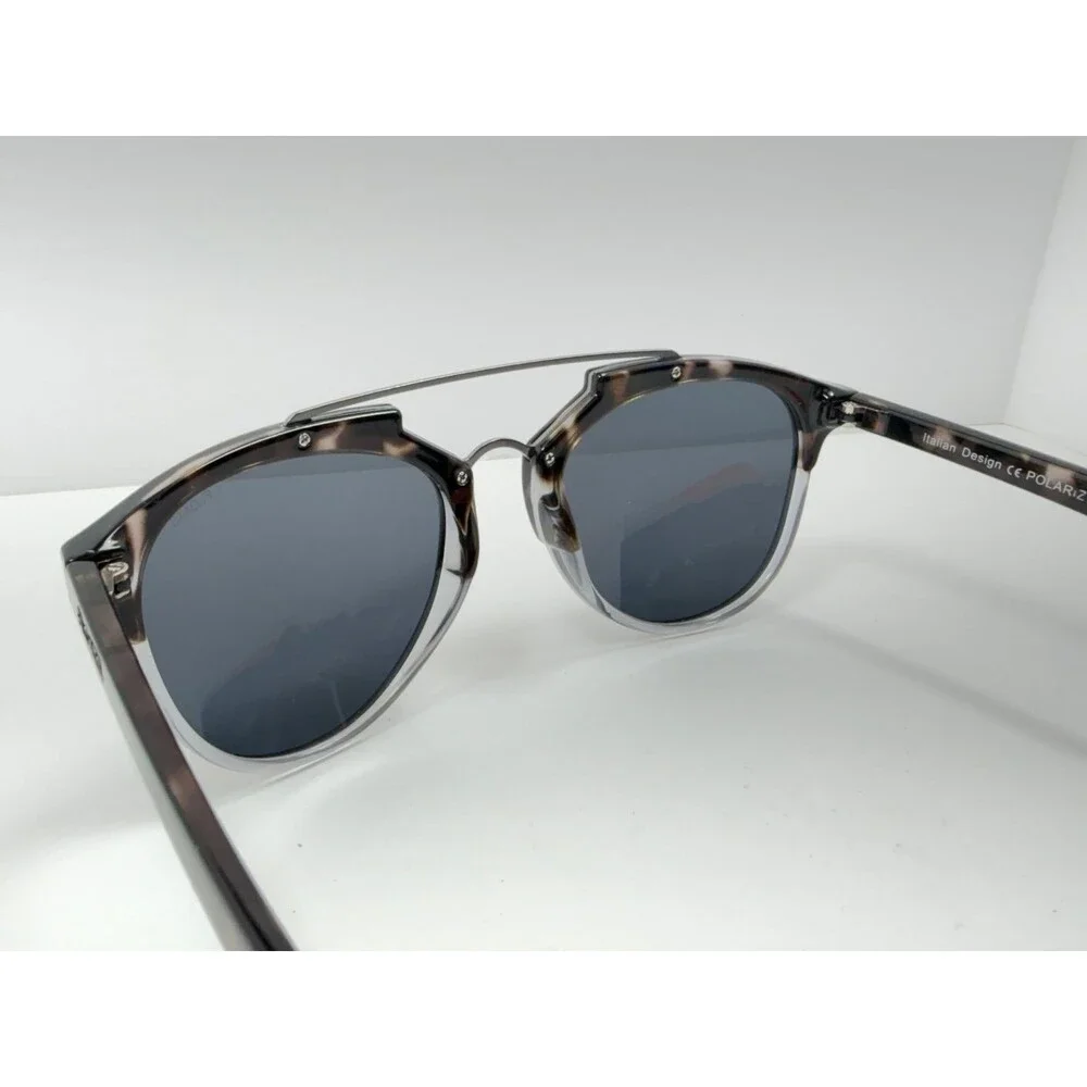 FLOATS Women's Sunglasses Black Tortoise Bluish Polarized 54mm Italian Design